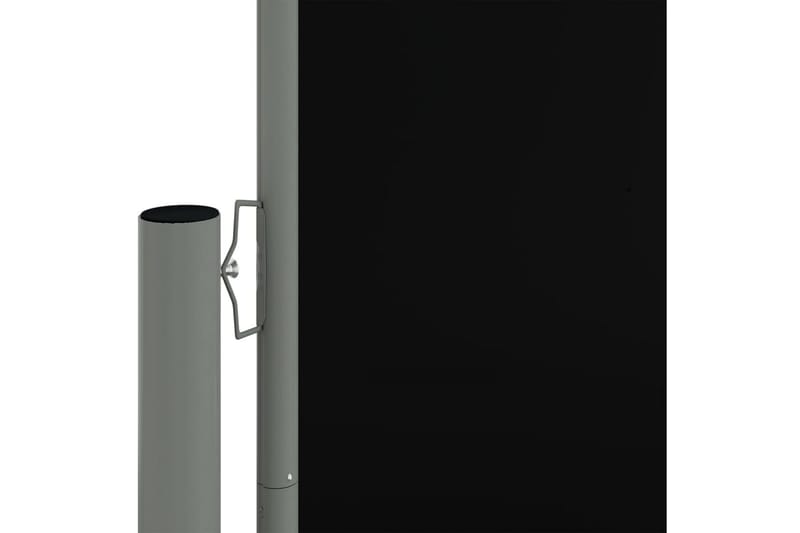 Uttrekkbar sidemarkise 180x600 cm svart - Svart - Balkongmarkise - Markiser - Sidemarkise - Balkongbeskyttelse