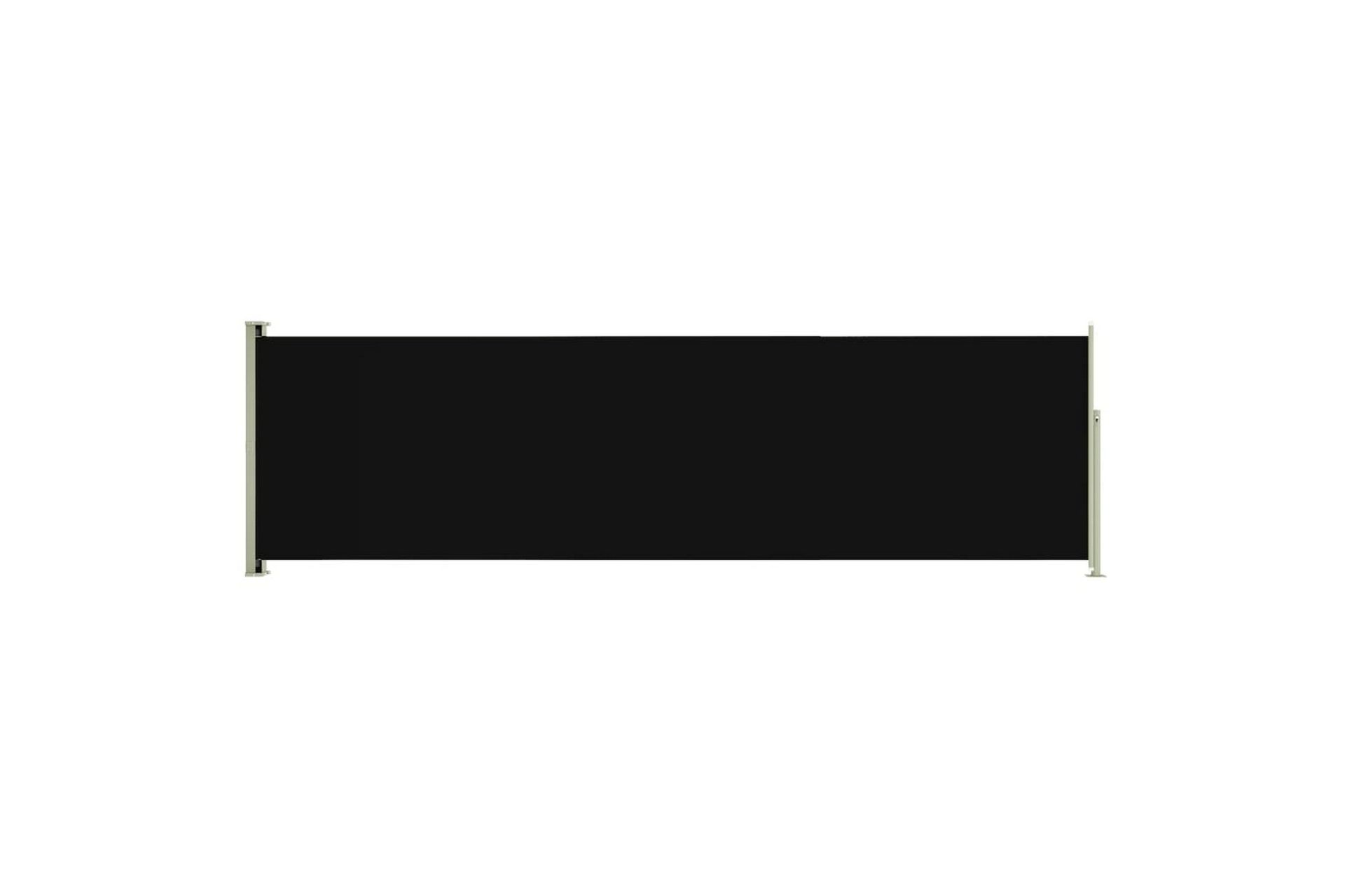 Uttrekkbar sidemarkise 180x600 cm svart - Svart - Hagemøbler - Solbeskyttelse - Markiser - Balkongmarkise