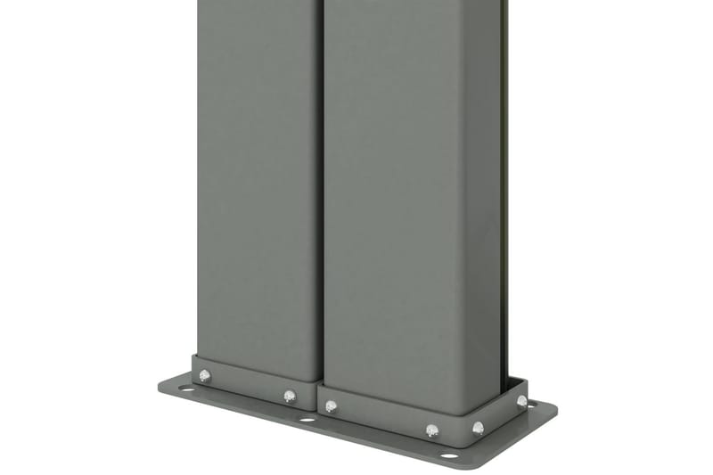 Uttrekkbar sidemarkise 200x1000 cm antrasitt - Antrasittgrå - Balkongmarkise - Markiser - Sidemarkise - Balkongbeskyttelse