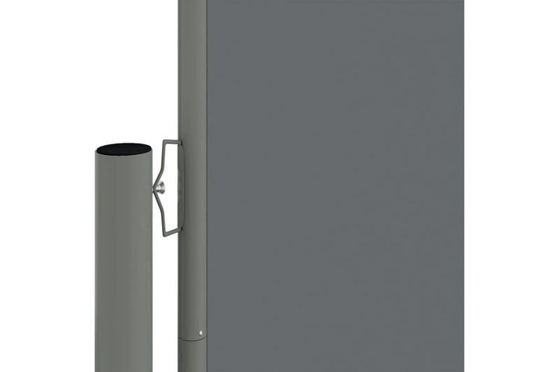 Uttrekkbar sidemarkise 200x1000 cm antrasitt - Antrasittgrå - Balkongmarkise - Markiser - Sidemarkise - Balkongbeskyttelse