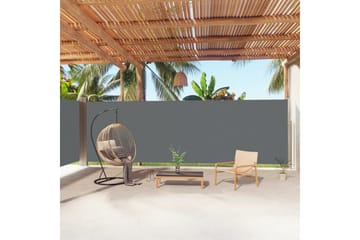 Uttrekkbar sidemarkise 200x1000 cm antrasitt - Antrasittgrå - Hagemøbler - Solbeskyttelse - Markiser - Balkongmarkise