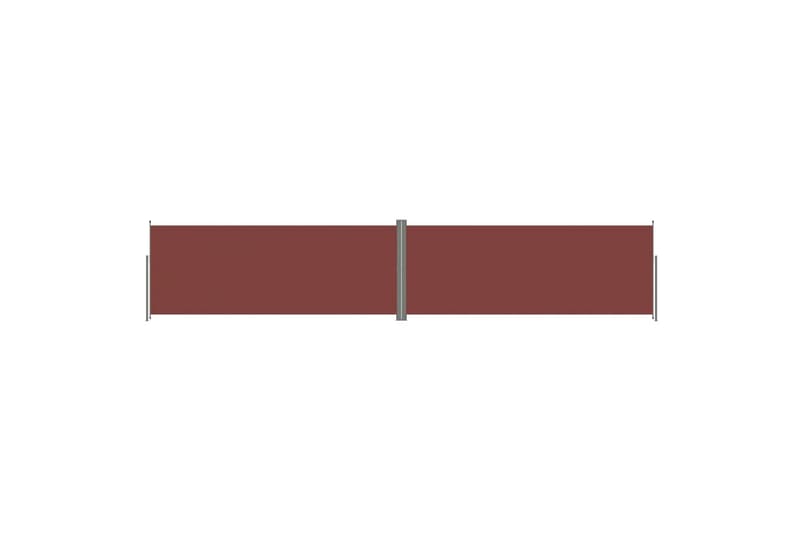 Uttrekkbar sidemarkise 200x1000 cm brun - Brun - Hagemøbler - Solbeskyttelse - Markiser - Balkongmarkise