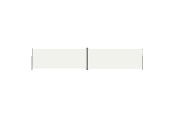 Uttrekkbar sidemarkise 200x1000 cm kremhvit - Krem - Hagemøbler - Solbeskyttelse - Markiser - Balkongmarkise
