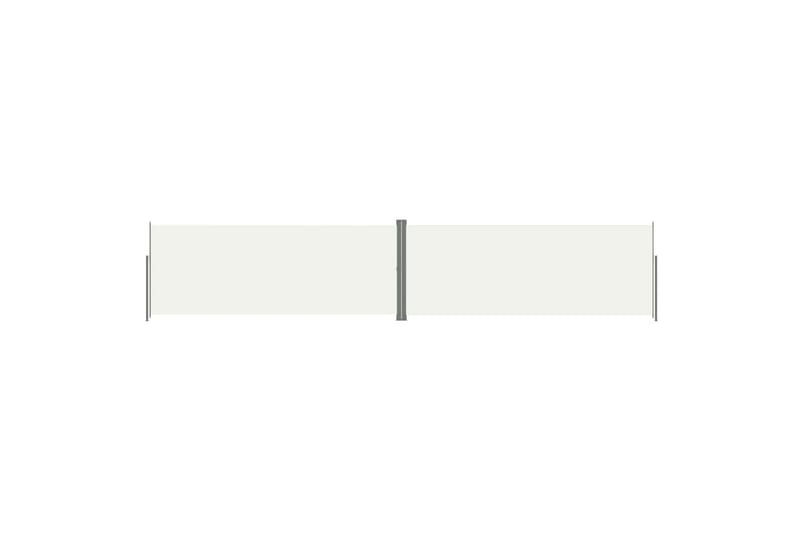 Uttrekkbar sidemarkise 200x1000 cm kremhvit - Krem - Hagemøbler - Solbeskyttelse - Markiser - Balkongmarkise