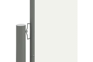 Uttrekkbar sidemarkise 200x1000 cm kremhvit - Krem - Hagemøbler - Solbeskyttelse - Markiser - Balkongmarkise