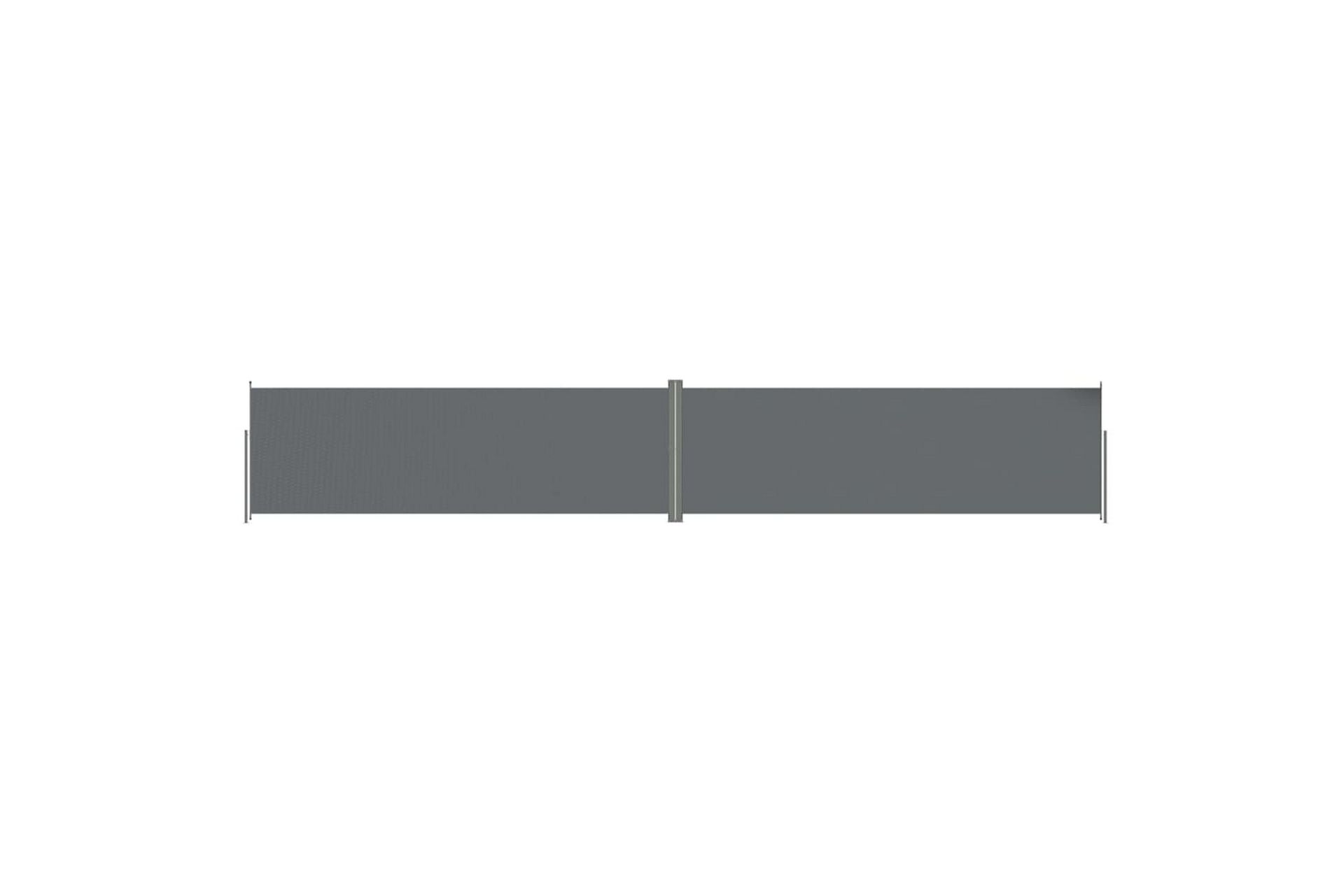 Uttrekkbar sidemarkise 200x1200 cm antrasitt - Antrasittgrå - Hagemøbler - Solbeskyttelse - Markiser - Balkongmarkise