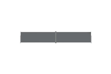 Uttrekkbar sidemarkise 200x1200 cm antrasitt - Antrasittgrå - Hagemøbler - Solbeskyttelse - Markiser - Balkongmarkise