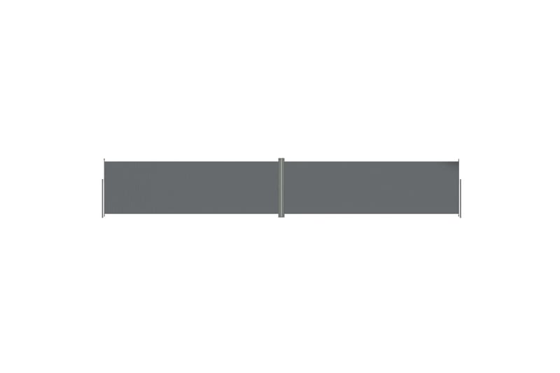 Uttrekkbar sidemarkise 200x1200 cm antrasitt - Antrasittgrå - Hagemøbler - Solbeskyttelse - Markiser - Balkongmarkise