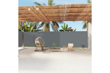 Uttrekkbar sidemarkise 200x1200 cm antrasitt - Antrasittgrå - Hagemøbler - Solbeskyttelse - Markiser - Balkongmarkise