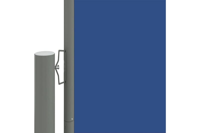 Uttrekkbar sidemarkise 200x1200 cm blå - Blå - Hagemøbler - Solbeskyttelse - Markiser - Balkongmarkise