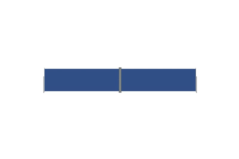 Uttrekkbar sidemarkise 200x1200 cm blå - Blå - Balkongmarkise - Markiser - Sidemarkise - Balkongbeskyttelse