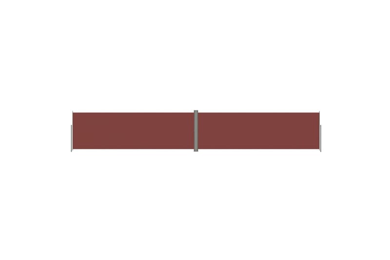 Uttrekkbar sidemarkise 200x1200 cm brun - Brun - Balkongmarkise - Markiser - Sidemarkise - Balkongbeskyttelse
