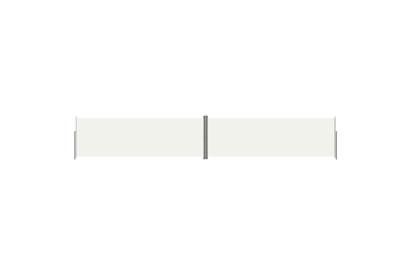 Uttrekkbar sidemarkise 200x1200 cm kremhvit - Krem - Hagemøbler - Solbeskyttelse - Markiser - Balkongmarkise