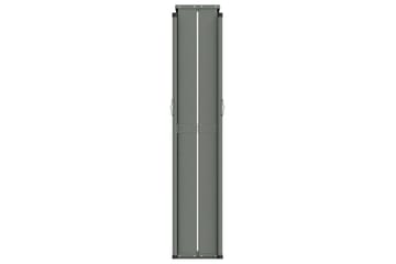 Uttrekkbar sidemarkise 200x1200 cm svart - Svart - Hagemøbler - Solbeskyttelse - Markiser - Balkongmarkise