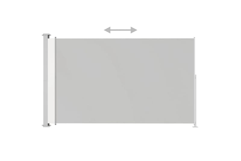 Uttrekkbar sidemarkise 200x300 cm kremhvit - Krem - Hagemøbler - Solbeskyttelse - Markiser - Balkongmarkise