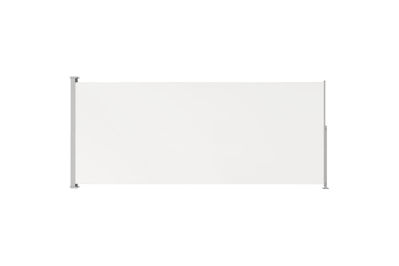 Uttrekkbar sidemarkise 200x500 cm kremhvit - Krem - Hagemøbler - Solbeskyttelse - Markiser - Balkongmarkise