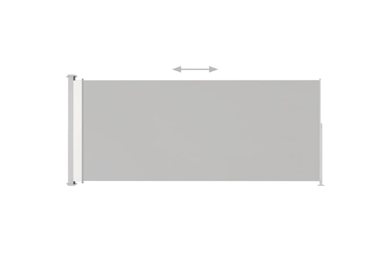 Uttrekkbar sidemarkise 200x500 cm kremhvit - Krem - Hagemøbler - Solbeskyttelse - Markiser - Balkongmarkise