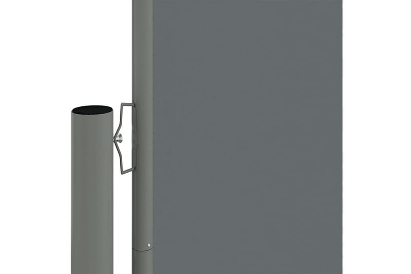 Uttrekkbar sidemarkise 200x600 cm antrasitt - Antrasittgrå - Balkongmarkise - Markiser - Sidemarkise - Balkongbeskyttelse