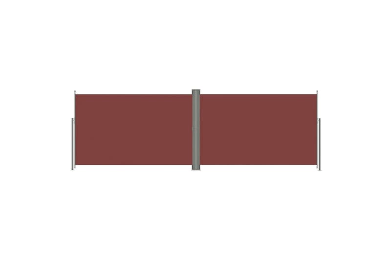 Uttrekkbar sidemarkise 200x600 cm brun - Brun - Hagemøbler - Solbeskyttelse - Markiser - Balkongmarkise