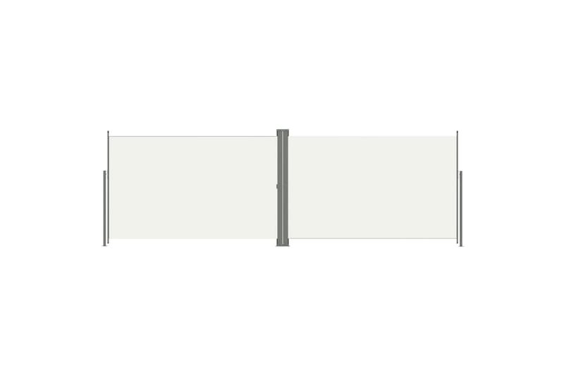 Uttrekkbar sidemarkise 200x600 cm kremhvit - Krem - Hagemøbler - Solbeskyttelse - Markiser - Balkongmarkise