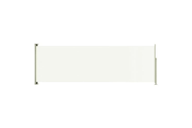 Uttrekkbar sidemarkise 200x600 cm kremhvit - Krem - Hagemøbler - Solbeskyttelse - Markiser - Balkongmarkise