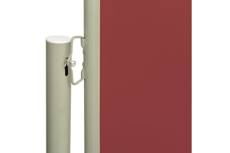 Uttrekkbar sidemarkise 200x600 cm rød - Rød - Hagemøbler - Solbeskyttelse - Markiser - Balkongmarkise