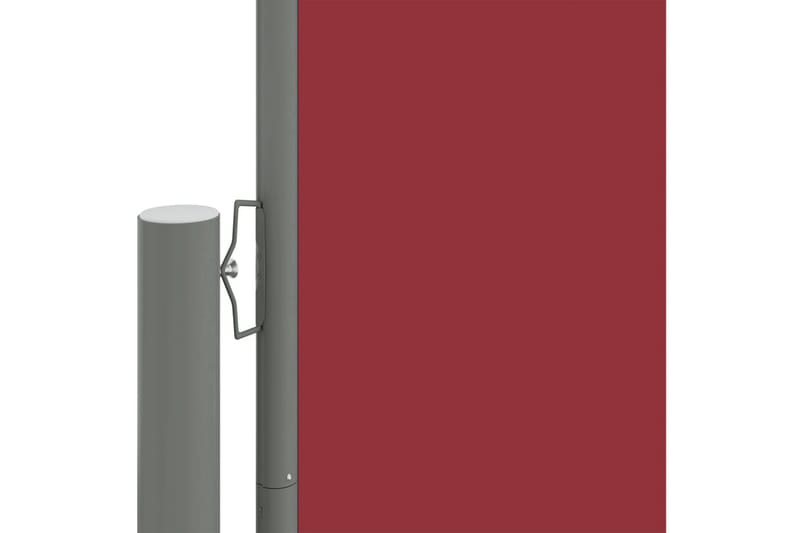 Uttrekkbar sidemarkise 200x600 cm rød - Rød - Balkongmarkise - Markiser - Sidemarkise - Balkongbeskyttelse