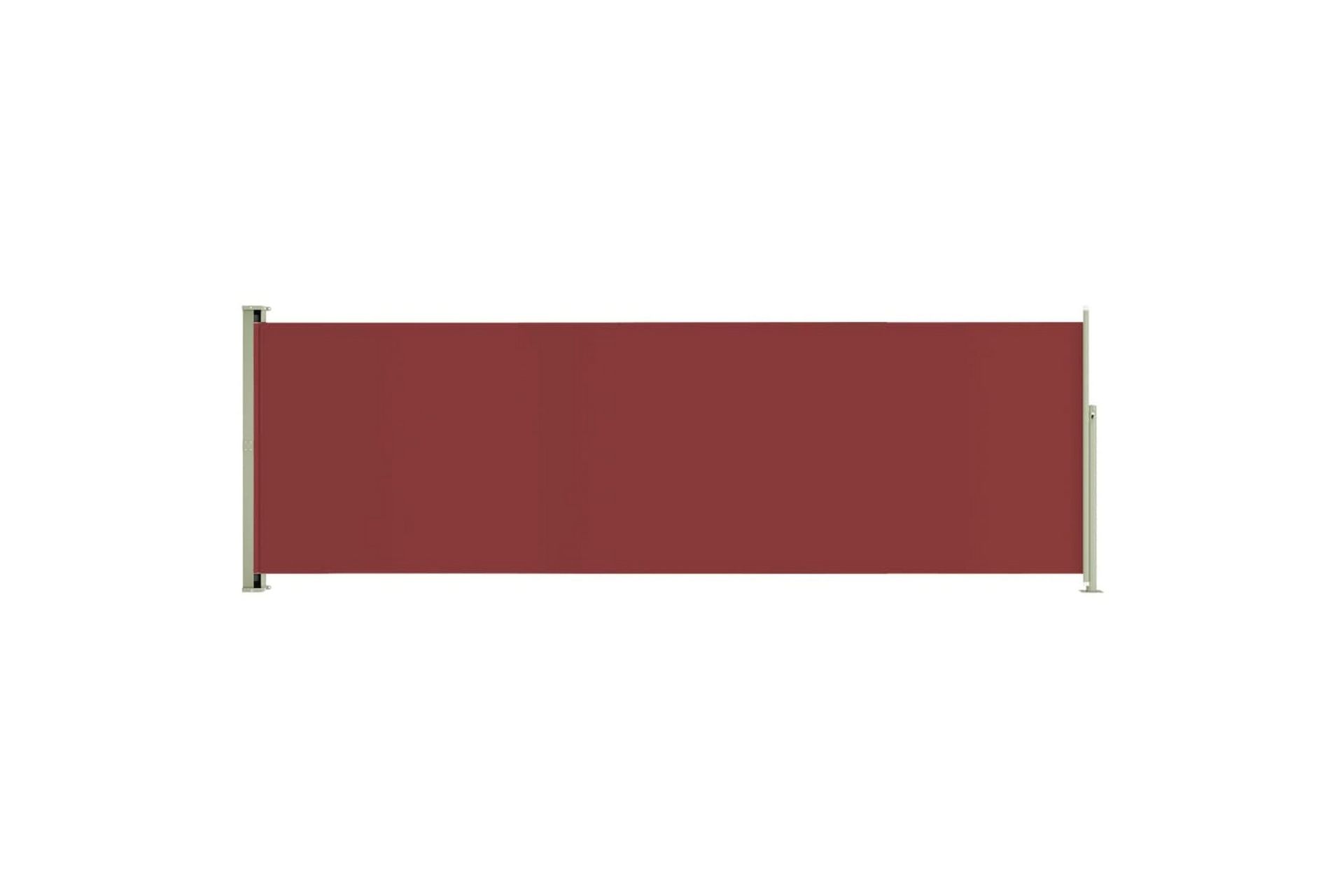 Uttrekkbar sidemarkise 200x600 cm rød - Rød - Hagemøbler - Solbeskyttelse - Markiser - Balkongmarkise