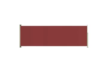 Uttrekkbar sidemarkise 200x600 cm rød - Rød - Hagemøbler - Solbeskyttelse - Markiser - Balkongmarkise