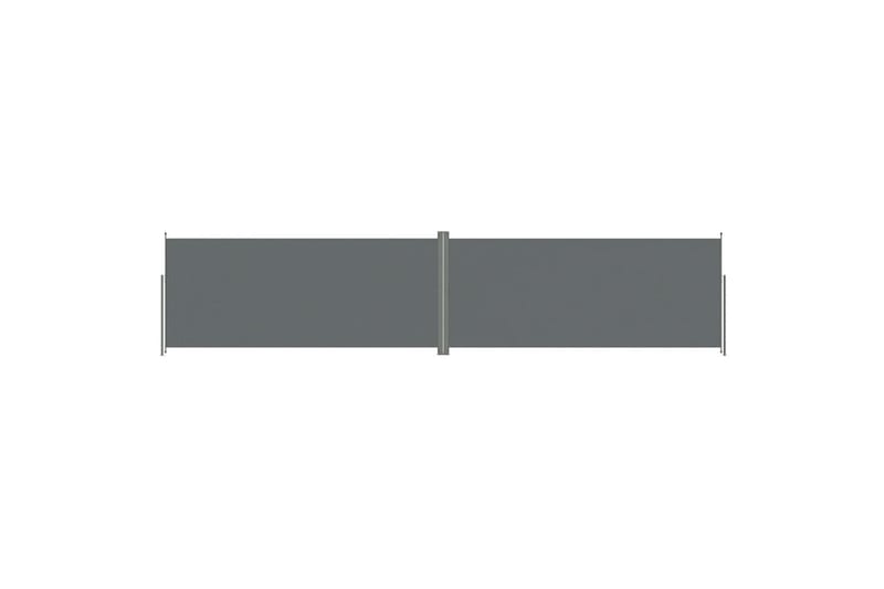 Uttrekkbar sidemarkise 220x1000 cm antrasitt - Antrasittgrå - Balkongmarkise - Markiser - Sidemarkise - Balkongbeskyttelse