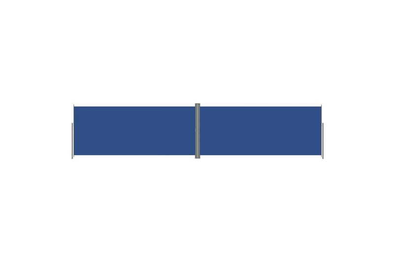 Uttrekkbar sidemarkise 220x1000 cm blå - Blå - Balkongmarkise - Markiser - Sidemarkise - Balkongbeskyttelse