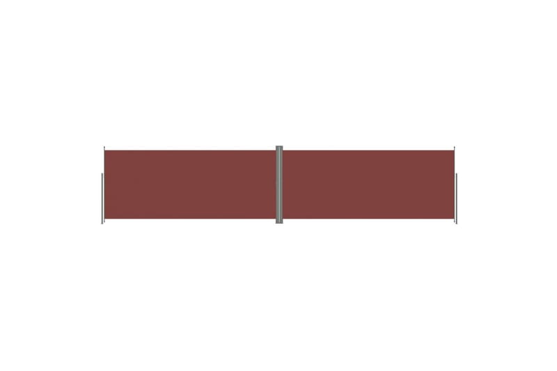 Uttrekkbar sidemarkise 220x1000 cm brun - Brun - Hagemøbler - Solbeskyttelse - Markiser - Balkongmarkise