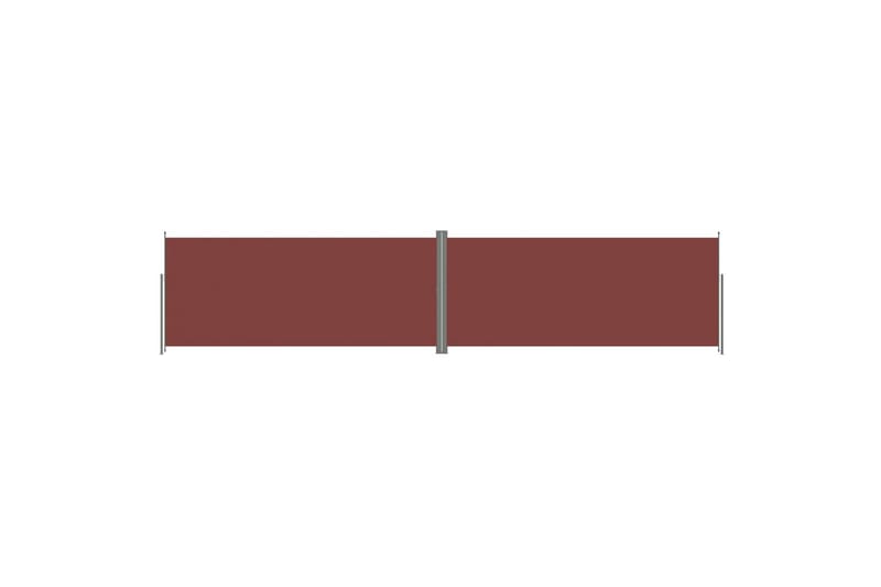 Uttrekkbar sidemarkise 220x1000 cm brun - Brun - Balkongmarkise - Markiser - Sidemarkise - Balkongbeskyttelse