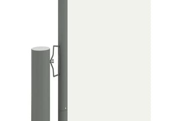 Uttrekkbar sidemarkise 220x1000 cm kremhvit - Krem - Hagemøbler - Solbeskyttelse - Markiser - Balkongmarkise