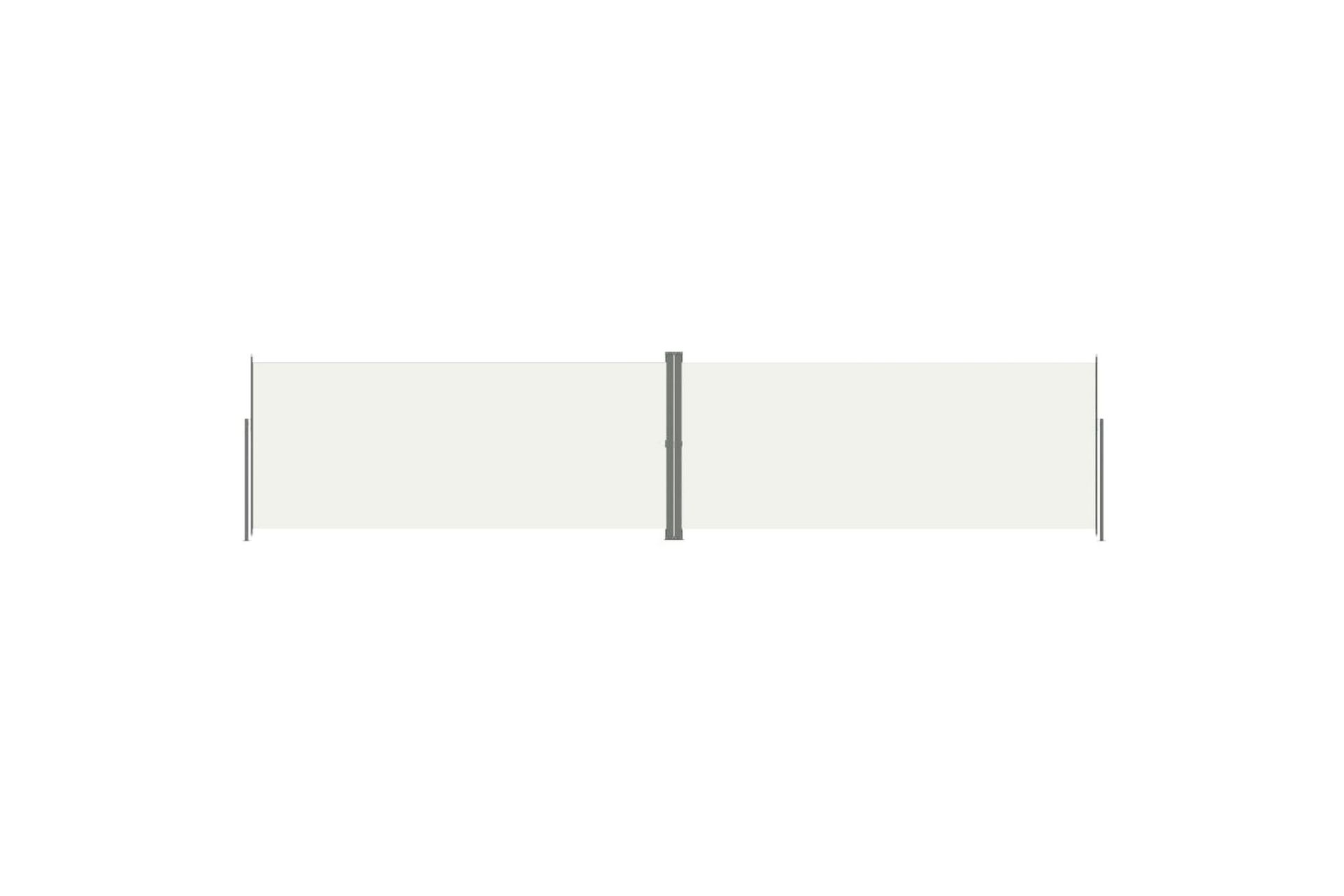 Uttrekkbar sidemarkise 220x1000 cm kremhvit - Krem - Hagemøbler - Solbeskyttelse - Markiser - Balkongmarkise