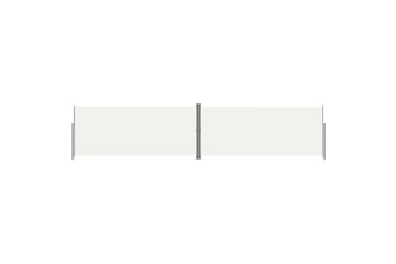 Uttrekkbar sidemarkise 220x1000 cm kremhvit - Krem - Hagemøbler - Solbeskyttelse - Markiser - Balkongmarkise