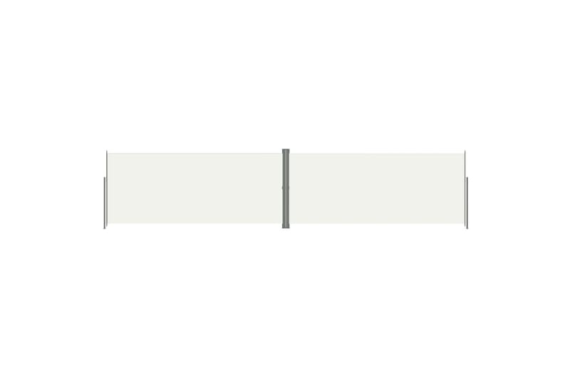 Uttrekkbar sidemarkise 220x1000 cm kremhvit - Krem - Hagemøbler - Solbeskyttelse - Markiser - Balkongmarkise