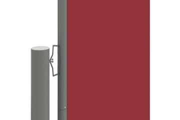Uttrekkbar sidemarkise 220x1000 cm rød - Rød - Hagemøbler - Solbeskyttelse - Markiser - Balkongmarkise