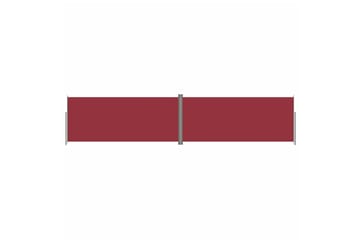 Uttrekkbar sidemarkise 220x1000 cm rød - Rød - Hagemøbler - Solbeskyttelse - Markiser - Balkongmarkise