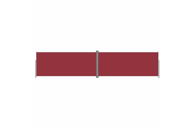 Uttrekkbar sidemarkise 220x1000 cm rød - Rød - Markiser - Balkongmarkise - Balkongbeskyttelse - Sidemarkise