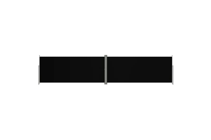 Uttrekkbar sidemarkise 220x1000 cm svart - Svart - Hagemøbler - Solbeskyttelse - Markiser - Balkongmarkise