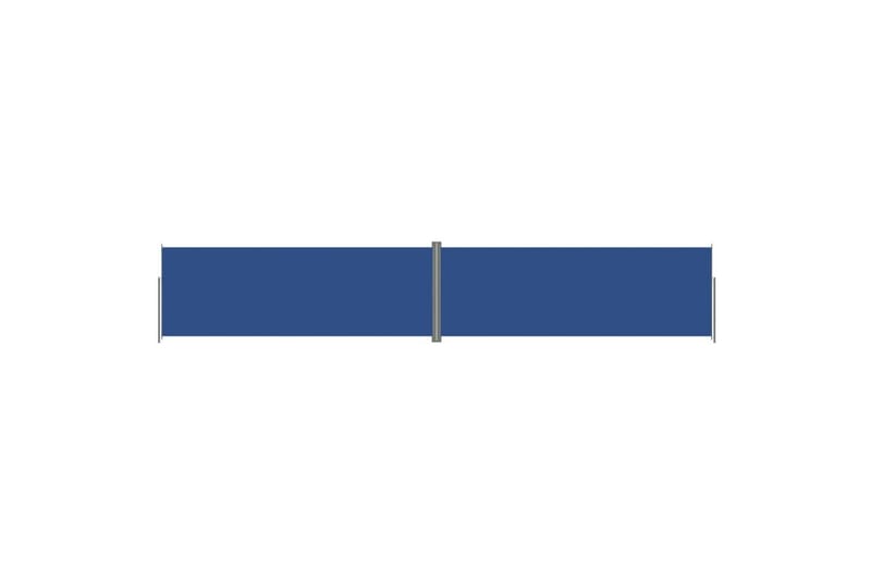 Uttrekkbar sidemarkise 220x1200 cm blå - Blå - Balkongmarkise - Markiser - Sidemarkise - Balkongbeskyttelse