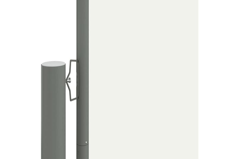 Uttrekkbar sidemarkise 220x1200 cm kremhvit - Krem - Balkongmarkise - Markiser - Sidemarkise - Balkongbeskyttelse