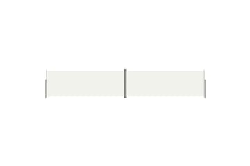 Uttrekkbar sidemarkise 220x1200 cm kremhvit - Krem - Hagemøbler - Solbeskyttelse - Markiser - Balkongmarkise