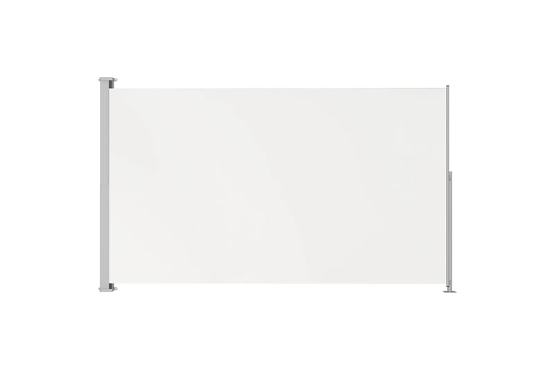 Uttrekkbar sidemarkise 220x300 cm kremhvit - Krem - Hagemøbler - Solbeskyttelse - Markiser - Balkongmarkise