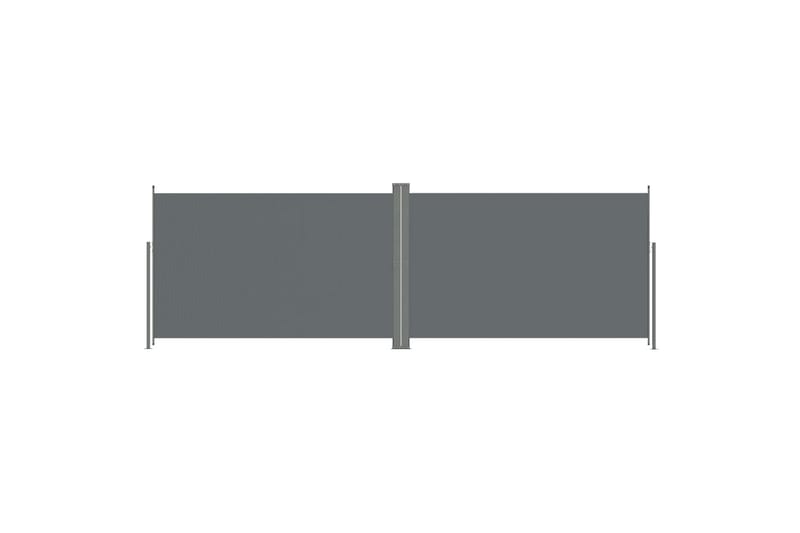 Uttrekkbar sidemarkise 220x600 cm antrasitt - Antrasittgrå - Hagemøbler - Solbeskyttelse - Markiser - Balkongmarkise