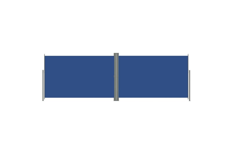 Uttrekkbar sidemarkise 220x600 cm blå - Blå - Balkongmarkise - Markiser - Sidemarkise - Balkongbeskyttelse