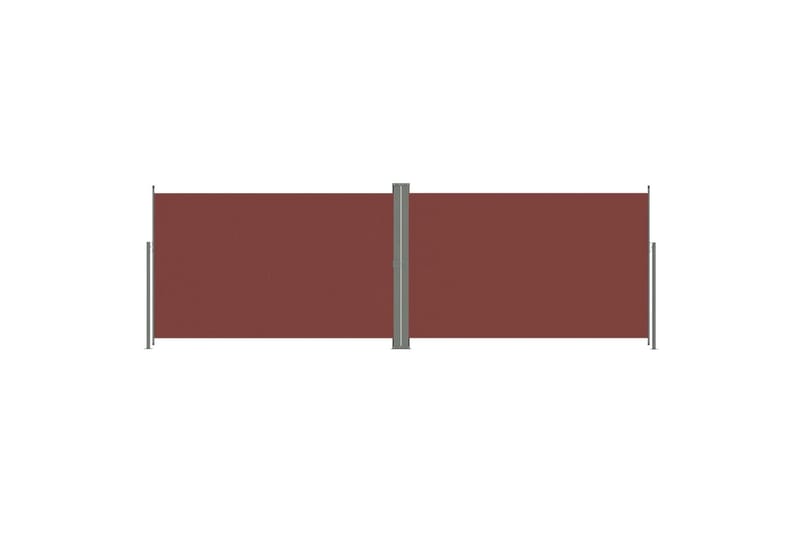 Uttrekkbar sidemarkise 220x600 cm brun - Brun - Balkongmarkise - Markiser - Sidemarkise - Balkongbeskyttelse