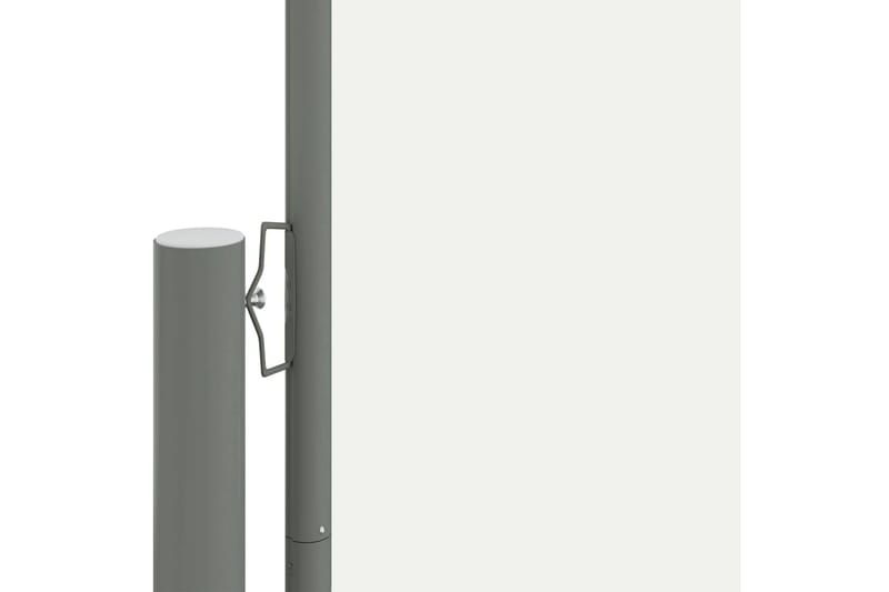 Uttrekkbar sidemarkise 220x600 cm kremhvit - Krem - Balkongmarkise - Markiser - Sidemarkise - Balkongbeskyttelse