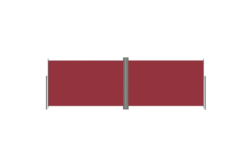 Uttrekkbar sidemarkise 220x600 cm rød - Rød - Hagemøbler - Solbeskyttelse - Markiser - Balkongmarkise